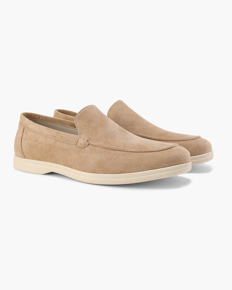 Loafers i semsket skinn