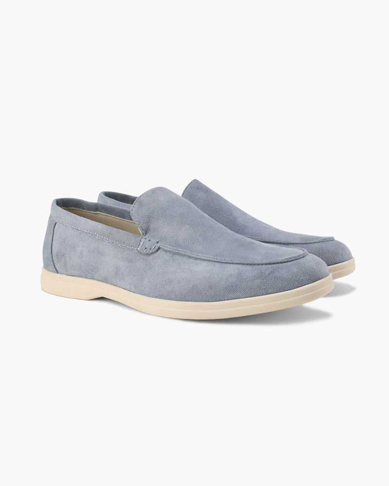 Loafers i semsket skinn