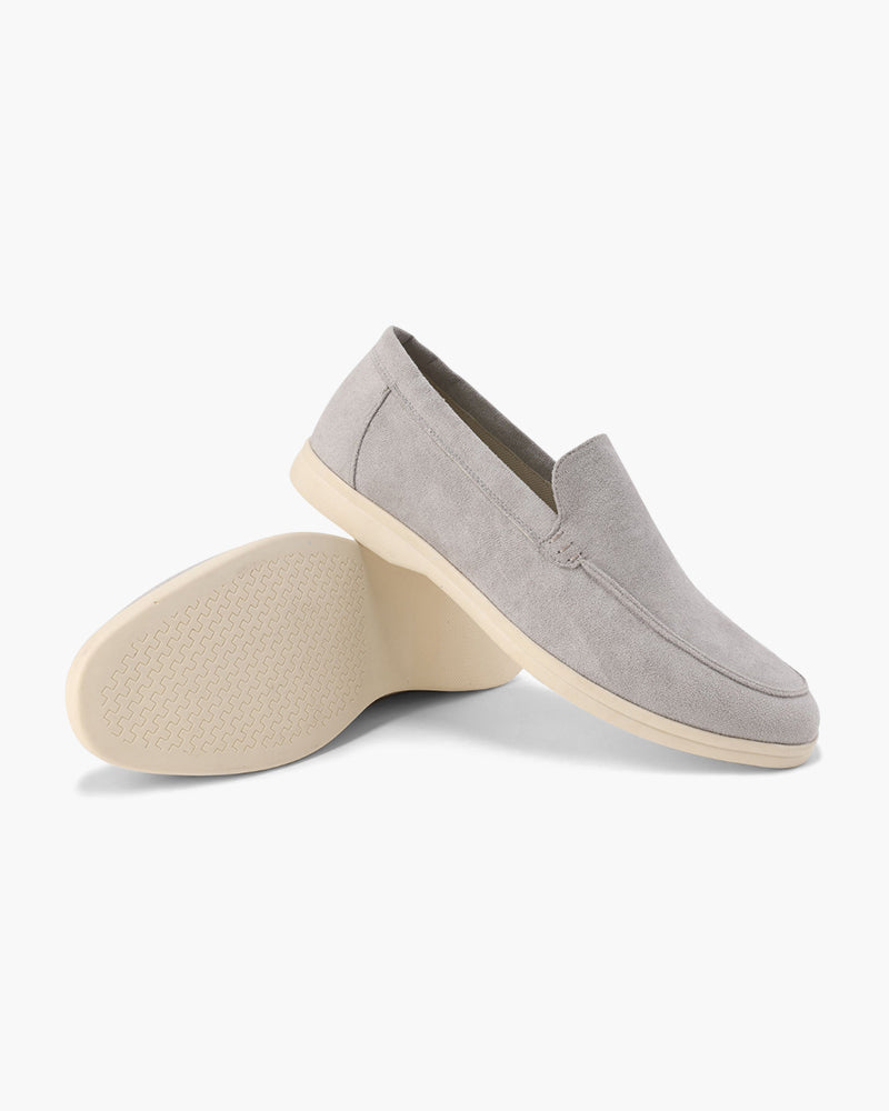 Loafers i semsket skinn
