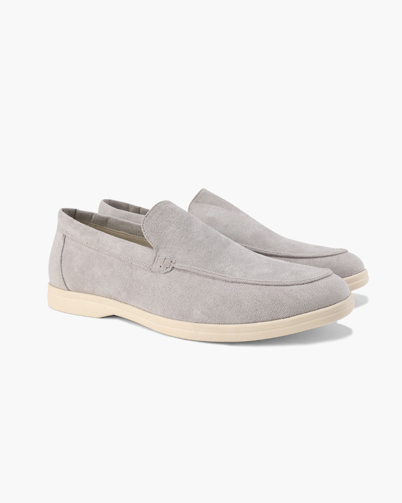 Loafers i semsket skinn