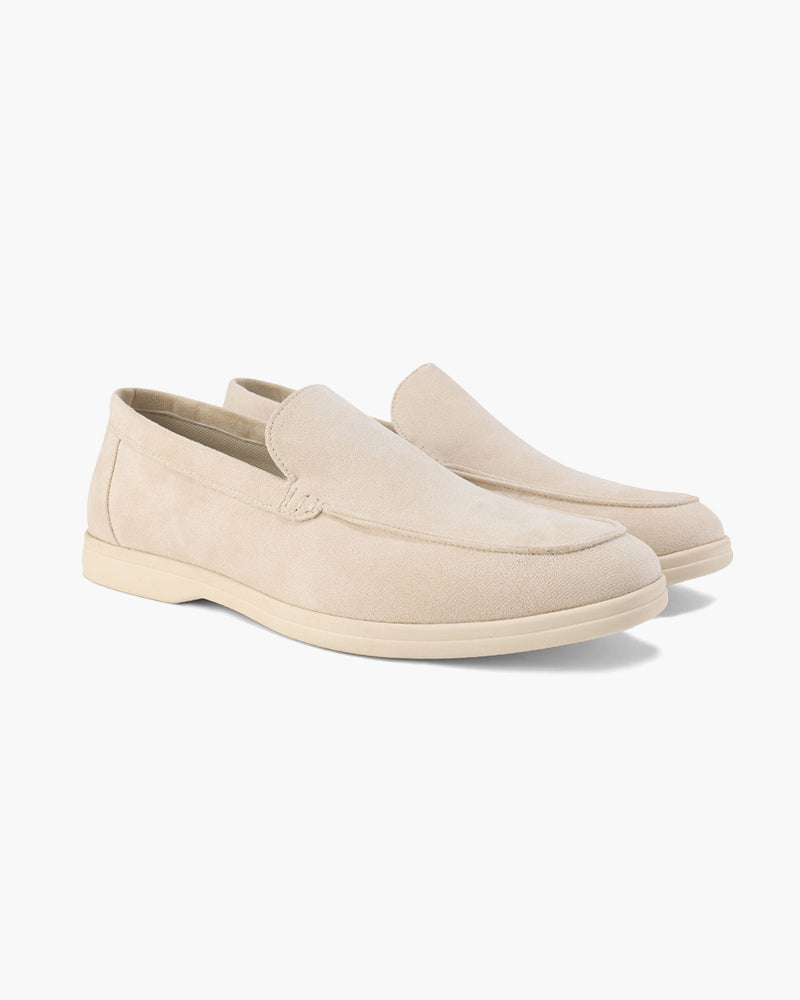 Loafers i semsket skinn